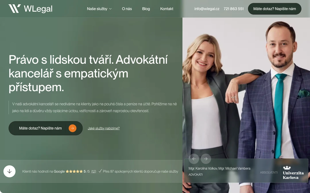 Náhled webu Wlegal